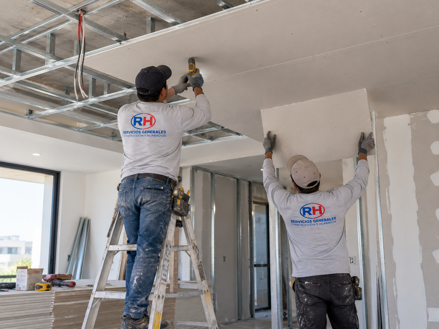 Trabajo de drywall y cielo raso