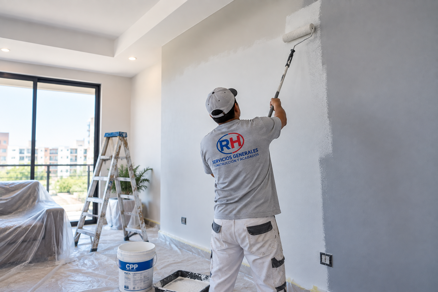 Trabajo de pintura de interiores